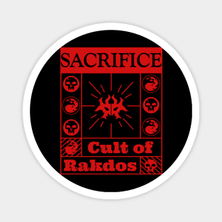 Cult of Rakdos | Sacrifice | MTG Guild Red on Black Design Magnet